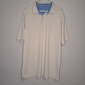 Walter Hagen 11 Majors Golf Men's White Speckled Polo Shirt Size XL